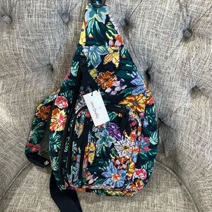 Vera Bradley Colorful Floral Sling Backpack